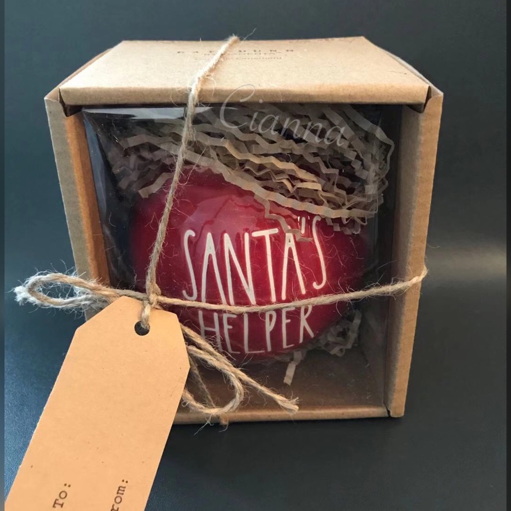 Rae Dunn Red Santa’s Helper Ornament